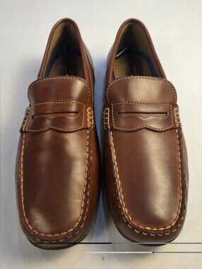Men's Brown Leather Slip-On Loafers